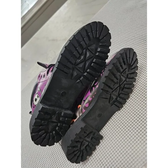 Jack Women's Skellington Purple Ankle Boots, Size 40