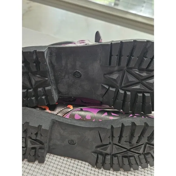 Jack Women's Skellington Purple Ankle Boots, Size 40