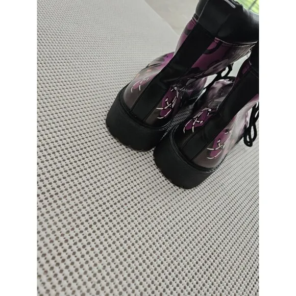 Jack Women's Skellington Purple Ankle Boots, Size 40