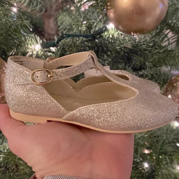 JANIE AND JACK GLITTER FLAT Size 6
