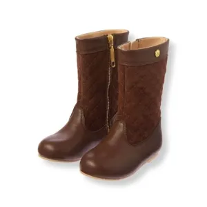 Janie and Jack Leather Riding Boots Brown Size 4