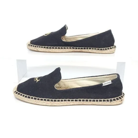Jason Polan x Soludos Wink Smoking Slipper Espadrilles US 8.5