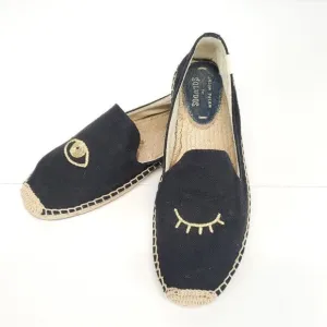 Jason Polan x Soludos Wink Smoking Slipper Espadrilles US 8.5