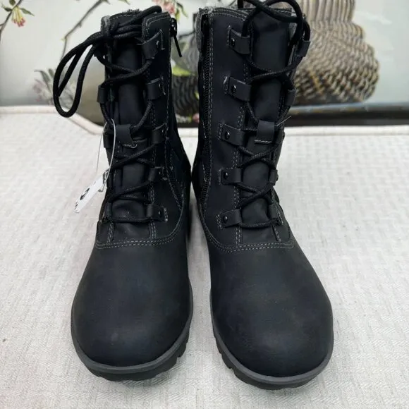 JBU Womens Waterproof Fargo 6M Winter Boots With Faux Fur Lining &amp; Quilted Desig