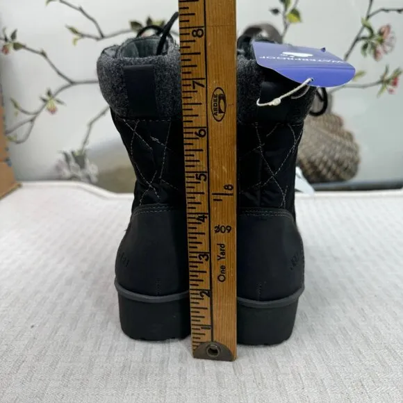 JBU Womens Waterproof Fargo 6M Winter Boots With Faux Fur Lining &amp; Quilted Desig