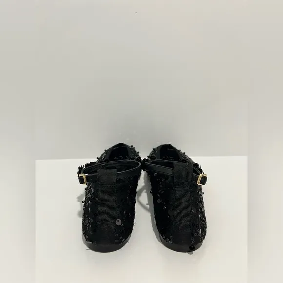 J.Crew Quinn embellished removable ankle-strap ballet flats sequin &amp; mesh sz 9.5