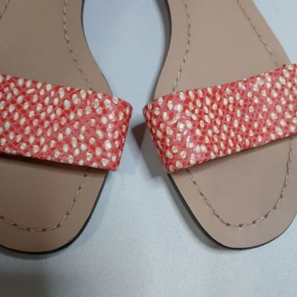 J.Crew Snake Skin Print Ankle Strap Leather Sandals Size 7