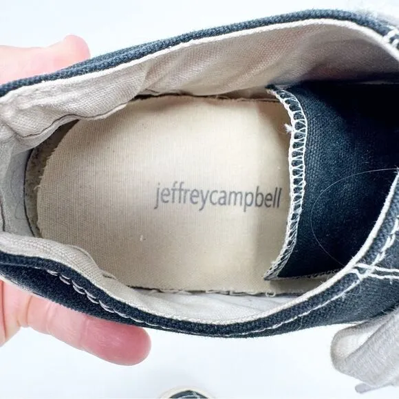 Jeffrey Campbell Endorphin Platform Canvas Sneakers Black Size 8