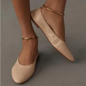Jeffrey Campbell Tippy Ballet Flats in Neutral Size 10