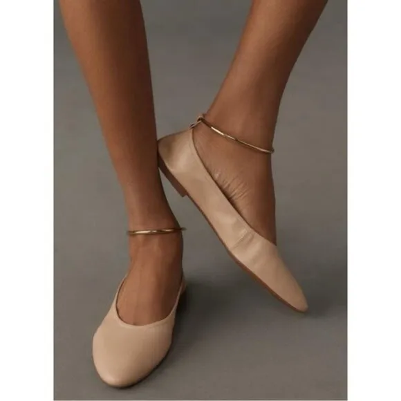 Jeffrey Campbell Tippy Ballet Flats in Neutral Size 10