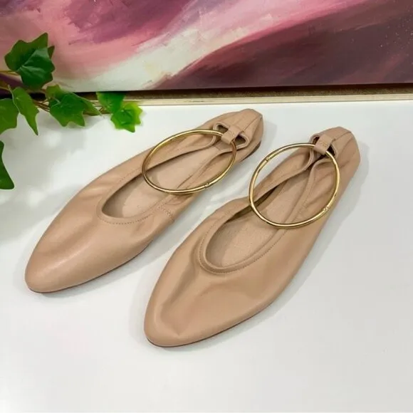 Jeffrey Campbell Tippy Ballet Flats in Neutral Size 10