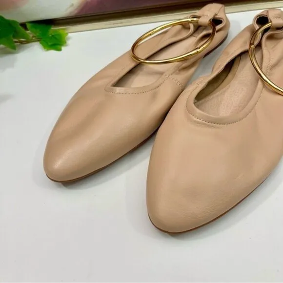 Jeffrey Campbell Tippy Ballet Flats in Neutral Size 10