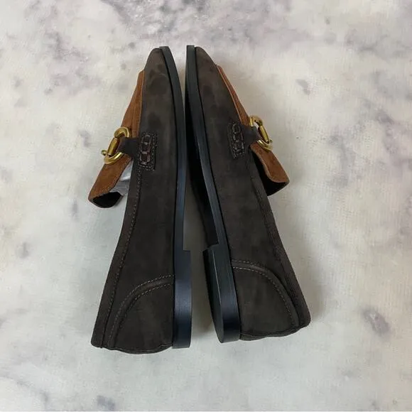 Jeffrey Campbell Velviteen Bit Accent Two Tone Suede Loafers