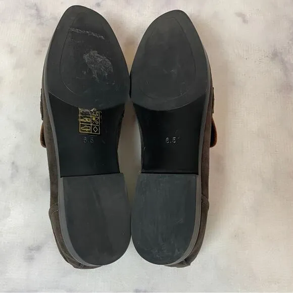 Jeffrey Campbell Velviteen Bit Accent Two Tone Suede Loafers