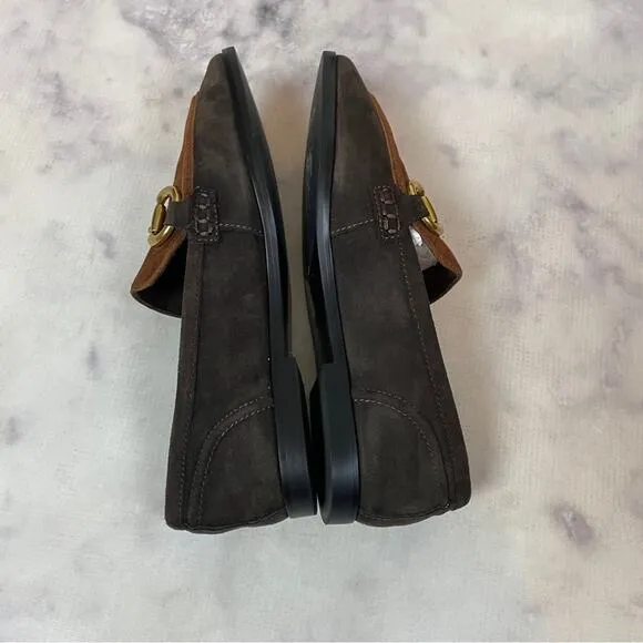 Jeffrey Campbell Velviteen Bit Accent Two Tone Suede Loafers