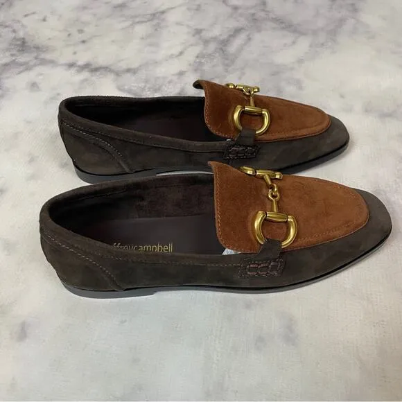 Jeffrey Campbell Velviteen Bit Accent Two Tone Suede Loafers
