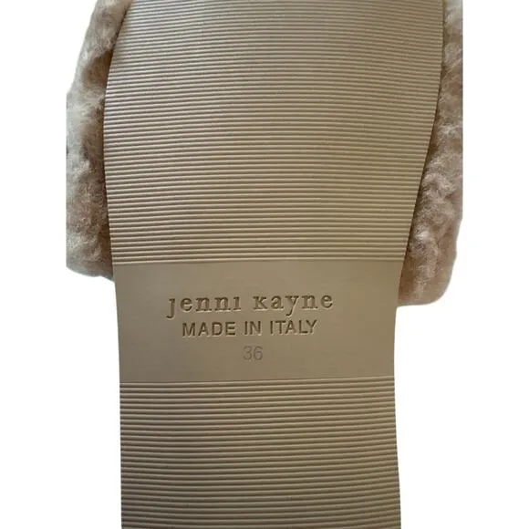 Jenni Kayne Tan Shearling Slide Sandals Size 36 (US 6)