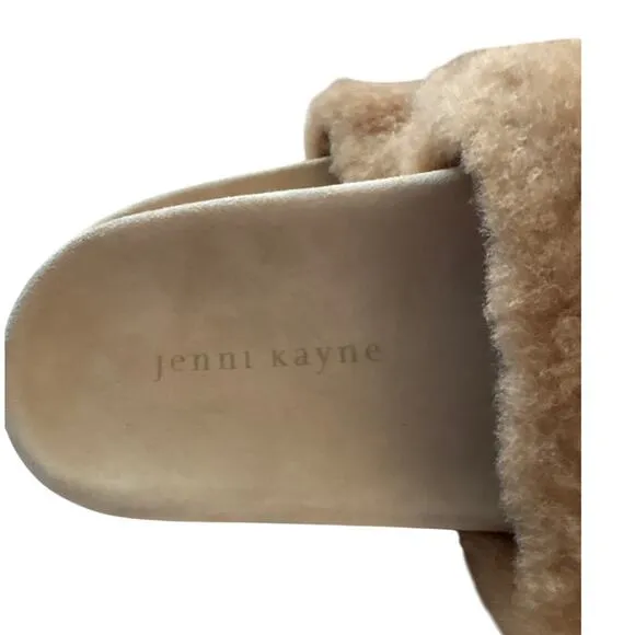 Jenni Kayne Tan Shearling Slide Sandals Size 36 (US 6)