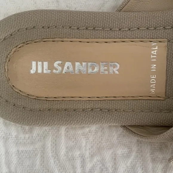 Jil Sander slip on cross cross buckle detail strap shoe sandal