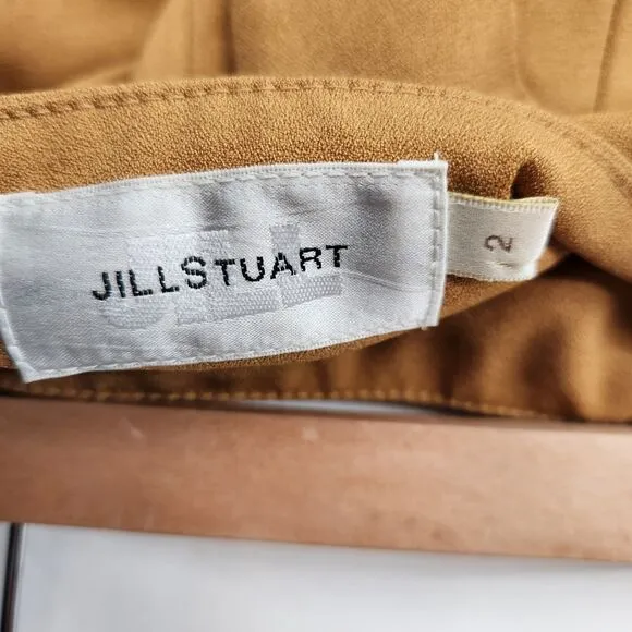 Jill Stuart Skirt Women's Size 2 Pleated Mini Skirt Golden Yellow Designer Chic