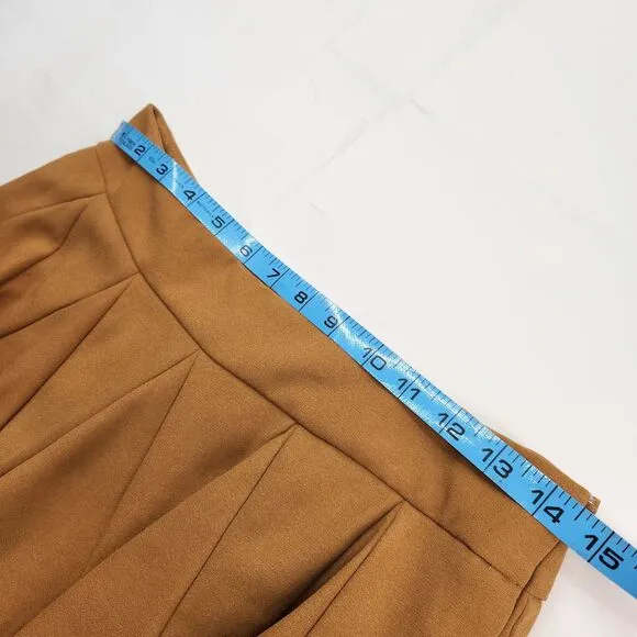 Jill Stuart Skirt Women's Size 2 Pleated Mini Skirt Golden Yellow Designer Chic