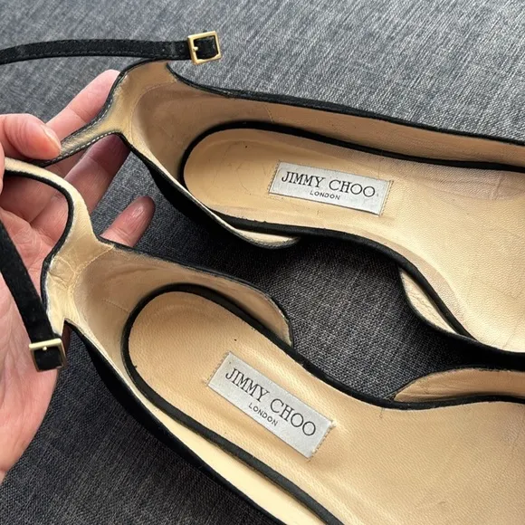 Jimmy Choo Navy Suede Lucy Flats Size EU 40 US 8,5/9