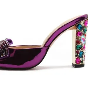 jingyibest Designer Slides Evening Gold Dress Shoe