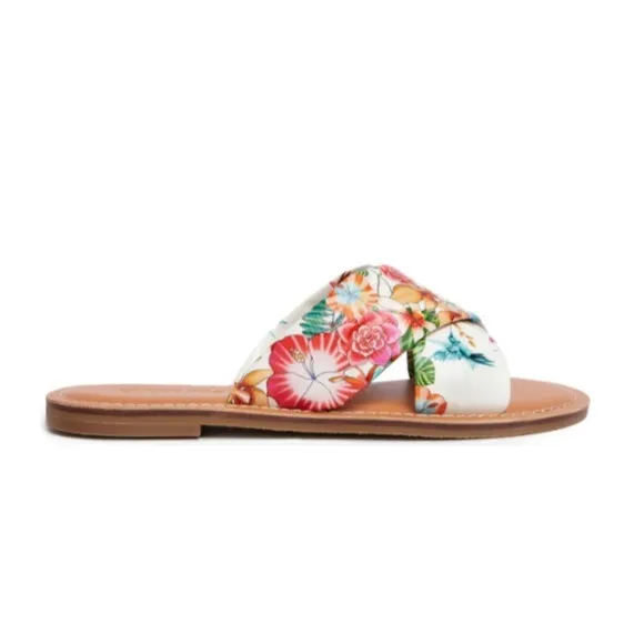 JOHNNY WAS Andra Slide Sandal - Floral Print - Women’s Size 7 - NEW