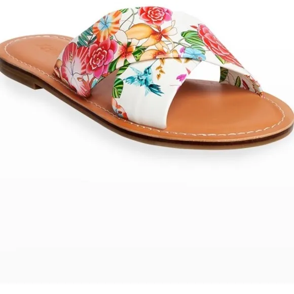 JOHNNY WAS Andra Slide Sandal - Floral Print - Women’s Size 7 - NEW
