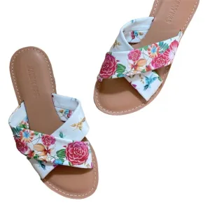 JOHNNY WAS Andra Slide Sandal - Floral Print - Women’s Size 7 - NEW