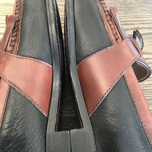 Johnston &amp; Murphy Aragon II Kiltie Tassel Black &amp; Brown Leather Loafer 11.5 M