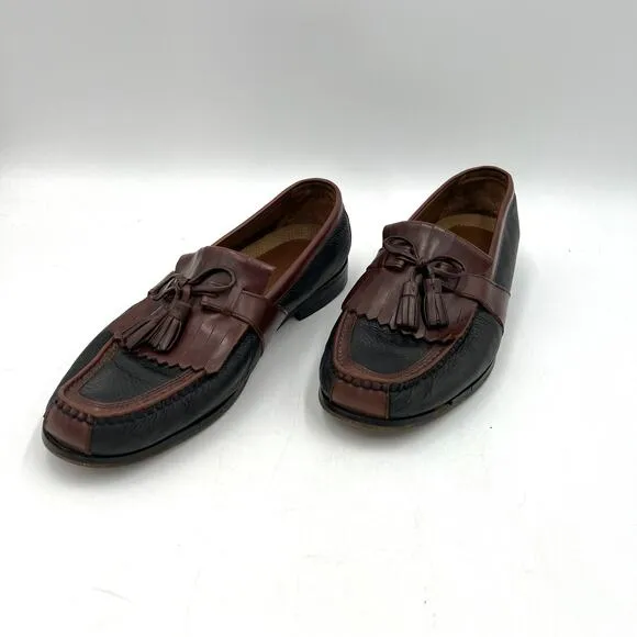 Johnston &amp; Murphy Aragon II Kiltie Tassel Black Mahogany Loafers