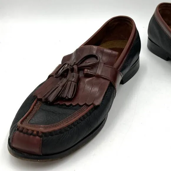 Johnston &amp; Murphy Aragon II Kiltie Tassel Black Mahogany Loafers