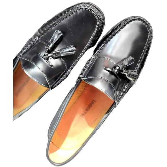 Johnston &amp; Murphy Men's Hayes Tassel Slip-On Loafers Black Size 8M