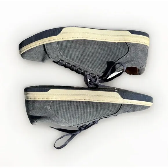 Johnston &amp; Murphy Men’s Navy Leather Lace-Up Sneakers – Size 10 M
