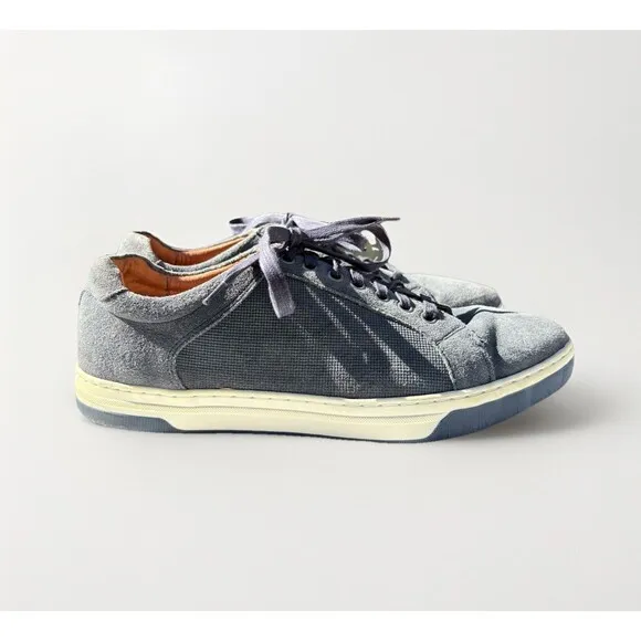 Johnston &amp; Murphy Men’s Navy Leather Lace-Up Sneakers – Size 10 M