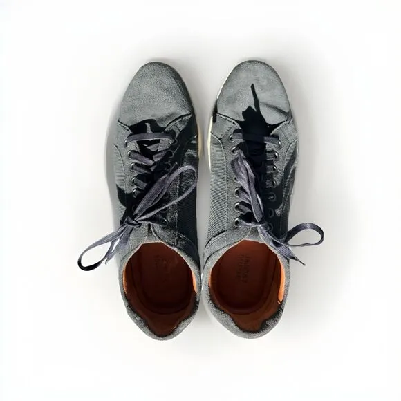Johnston &amp; Murphy Men’s Navy Leather Lace-Up Sneakers – Size 10 M