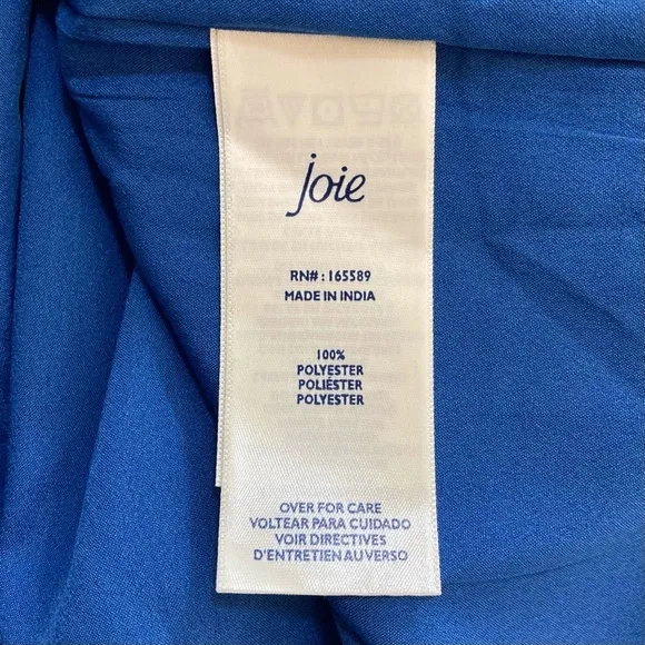 JOIE LIMITED EDITION Parisian Paisley Blue Tiered Smocked High Low Maxi Dress