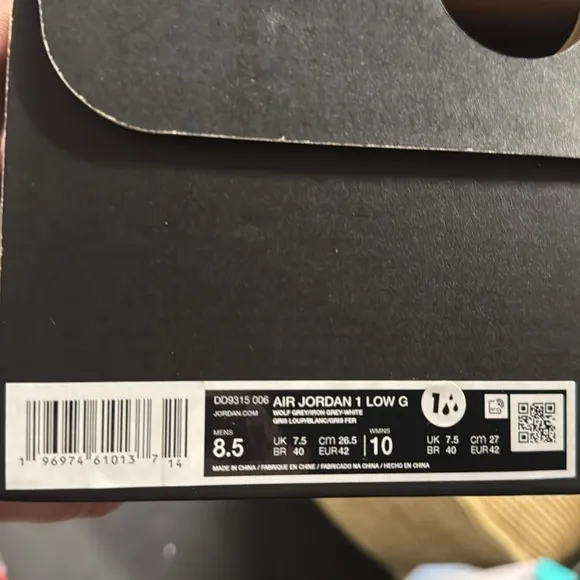 Jordan 1 Low Golf Shoes NWT