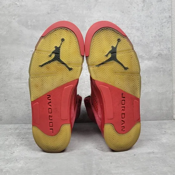 Jordan 5 Retro Red Suede Mens Size 8 Basketball Shoes Sneakers 136027 602