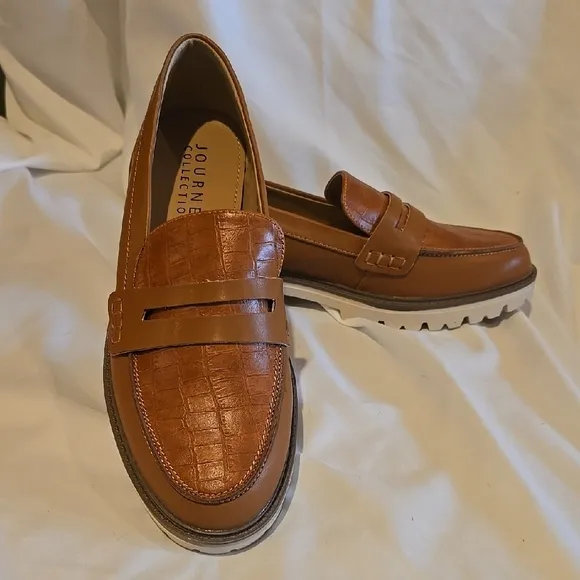 Jordan Brown Leather Penny Loafers