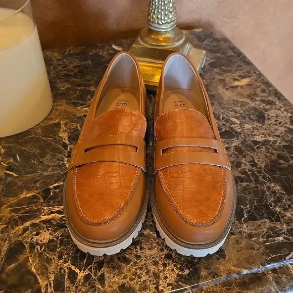 Jordan Brown Leather Penny Loafers