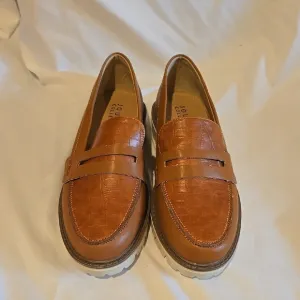 Jordan Brown Leather Penny Loafers