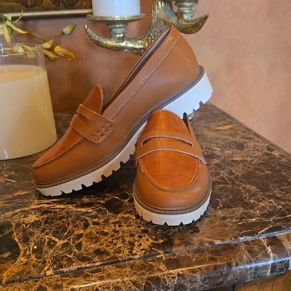 Jordan Brown Leather Penny Loafers