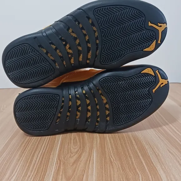 Jordan Orange and Black High-Top Sneakers