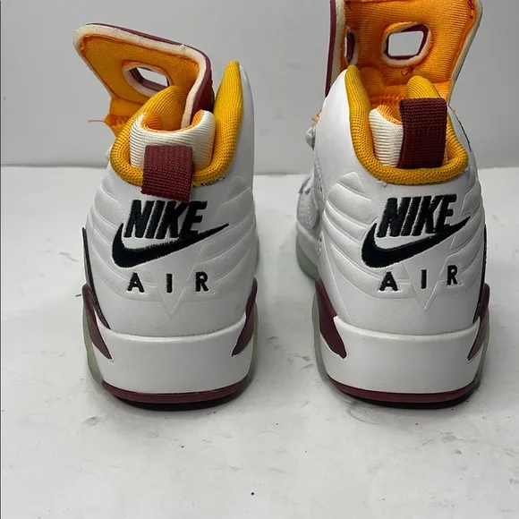 Jordan White and Orange Sneakers with Breathable Design