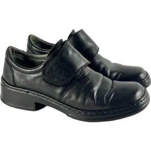 Josef Seibel Black Leather Comfort Loafers Women’s Size 8