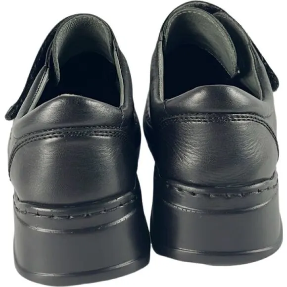 Josef Seibel Black Leather Comfort Loafers Women’s Size 8