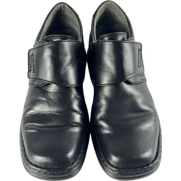 Josef Seibel Black Leather Comfort Loafers Women’s Size 8