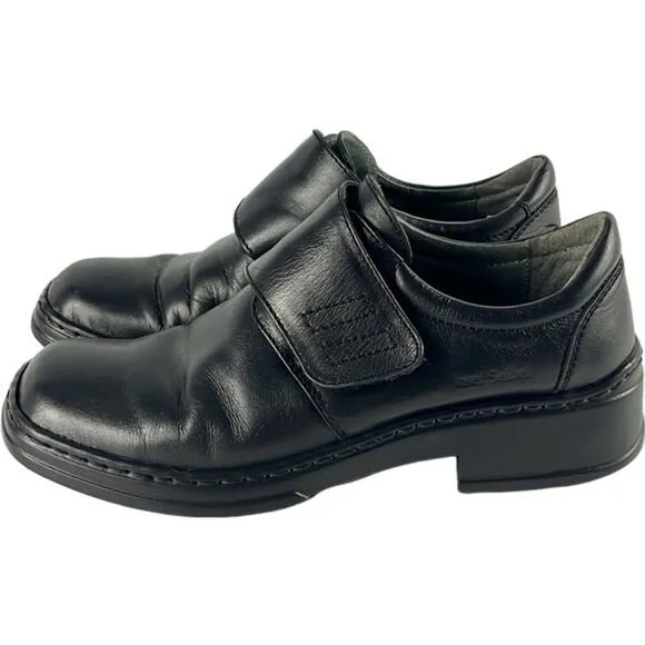 Josef Seibel Black Leather Comfort Loafers Women’s Size 8